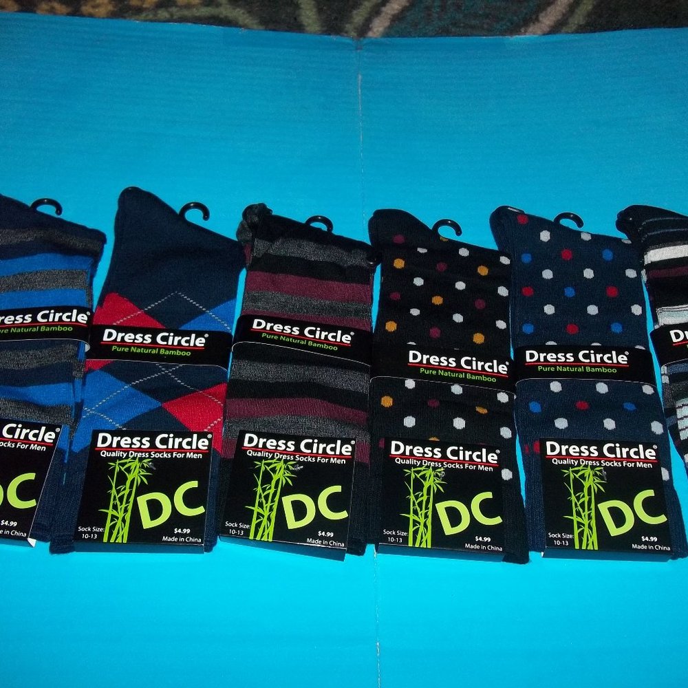 lot of 6 nwt mens dressy trouser socks sz 10-13